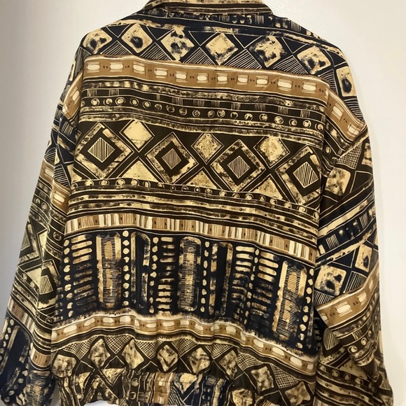 Vintage silk zip up jacket - Picture 9 of 12